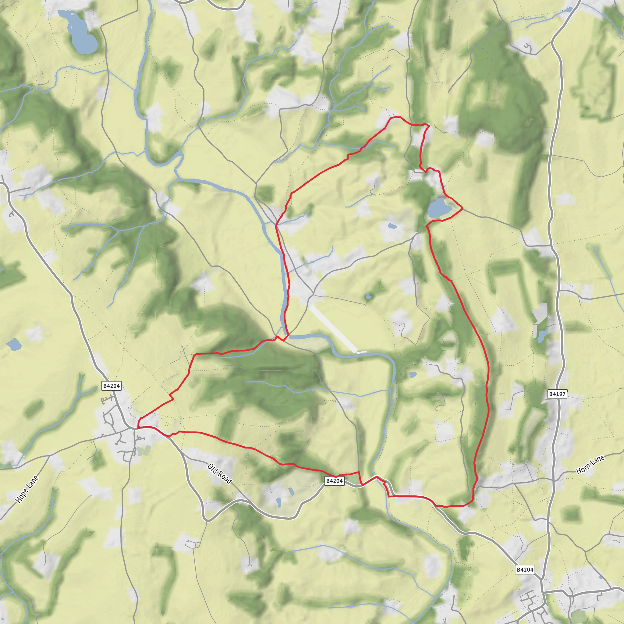 Witchery Hole, New Mill Bridge, Rodge Hill and Pudford Hill Loop mobile static map