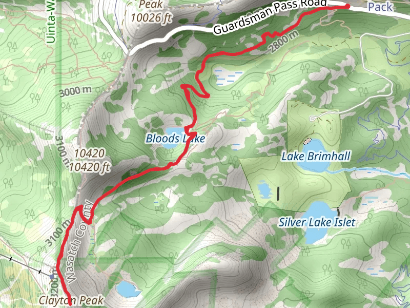 Clayton Peak via Bloods Lake Trail