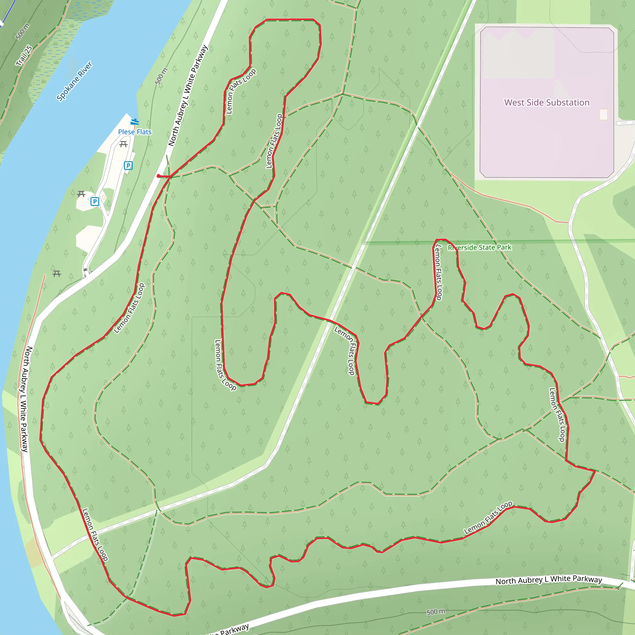 Lemon Flats Loop mobile static map