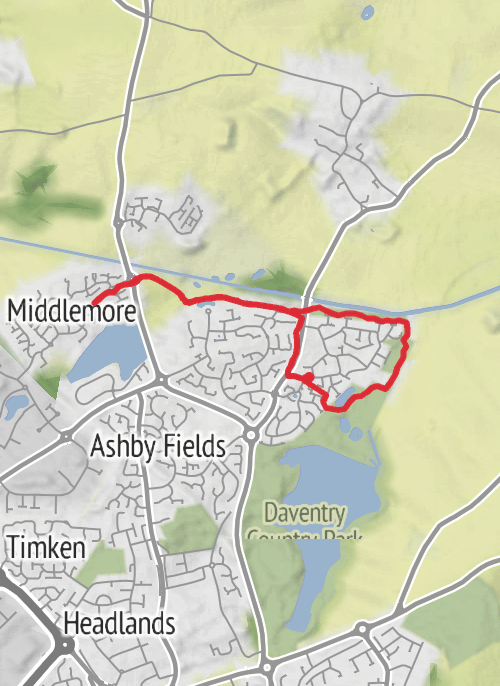 Daventry Walking mobile static map