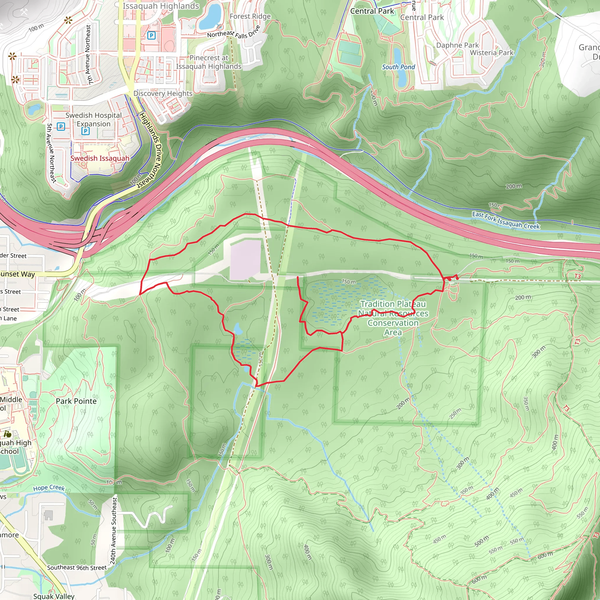 Swamp Trail and Wetlands Trail mobile static map