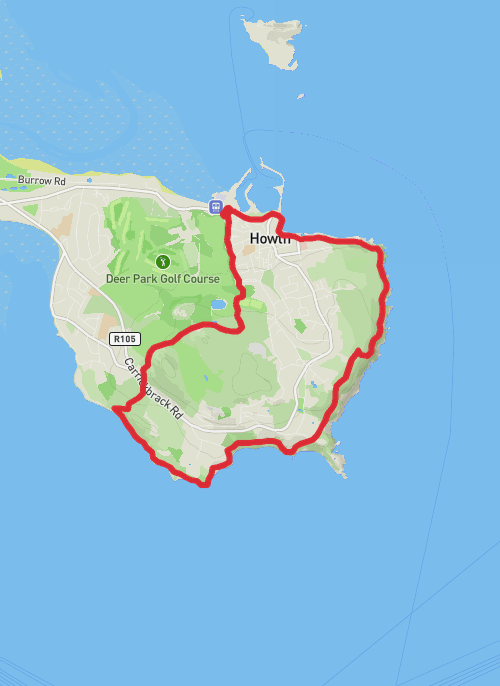 Hike on Howth Bog of Frogs Loop mobile static map