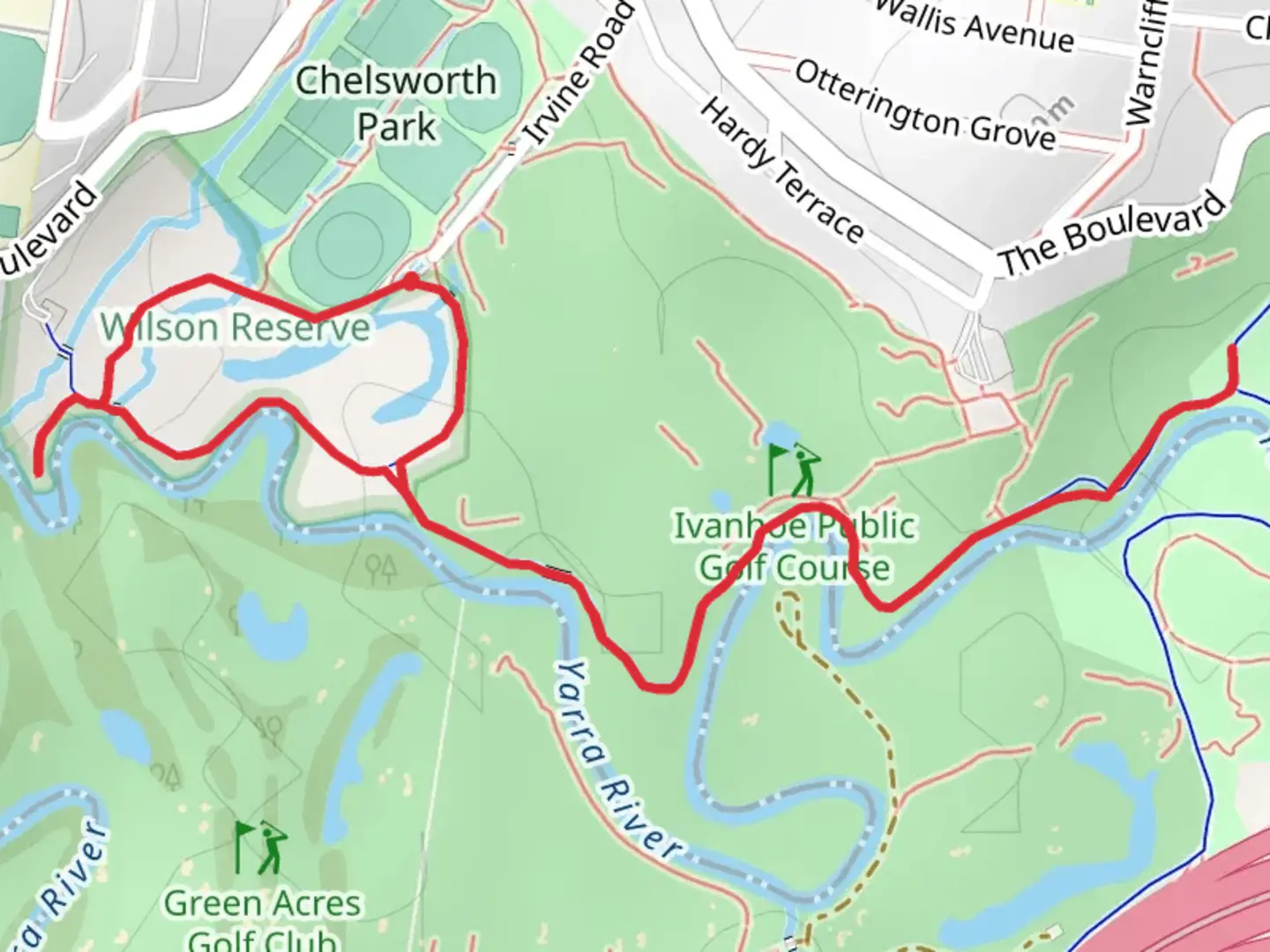 An image depicting the trail Wilsons Reserve - Urban Oasis Walk and its surrounding area.