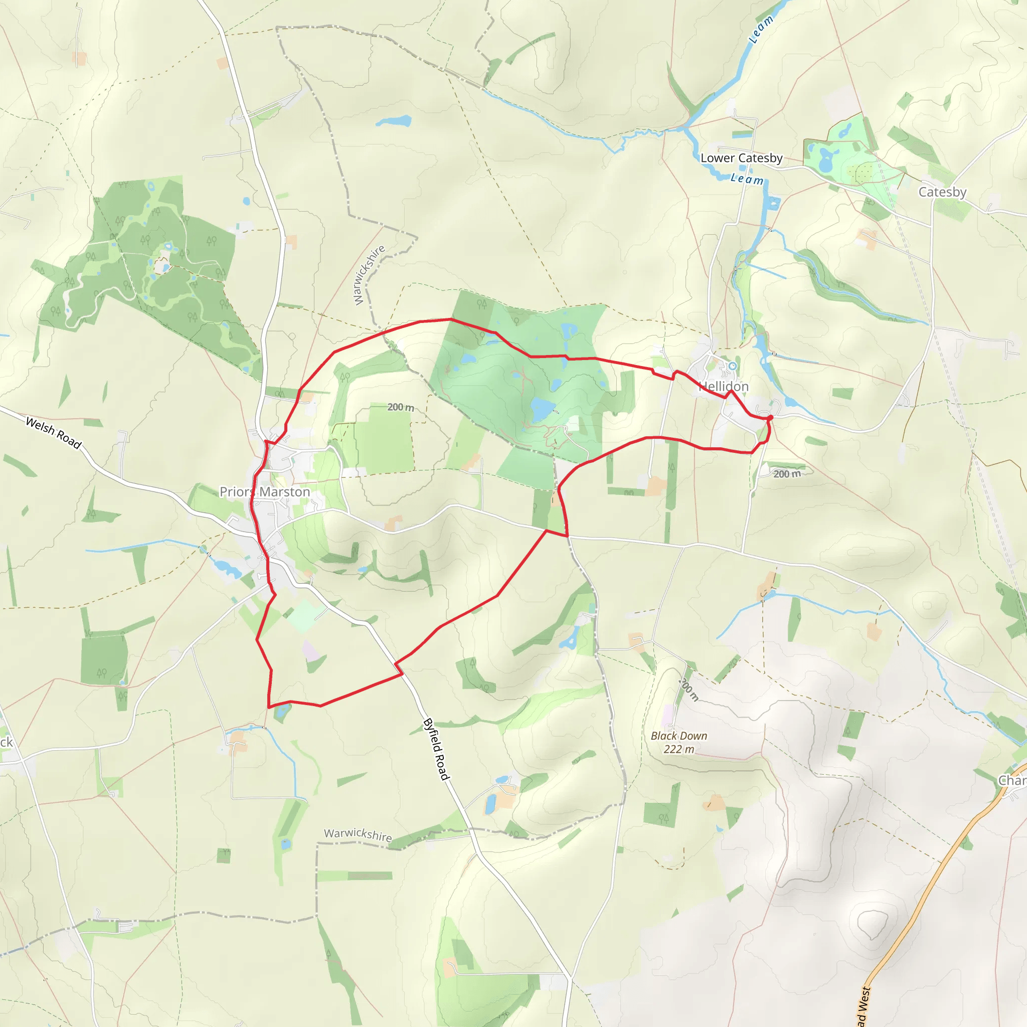Hellidon and Priors Marston mobile static map