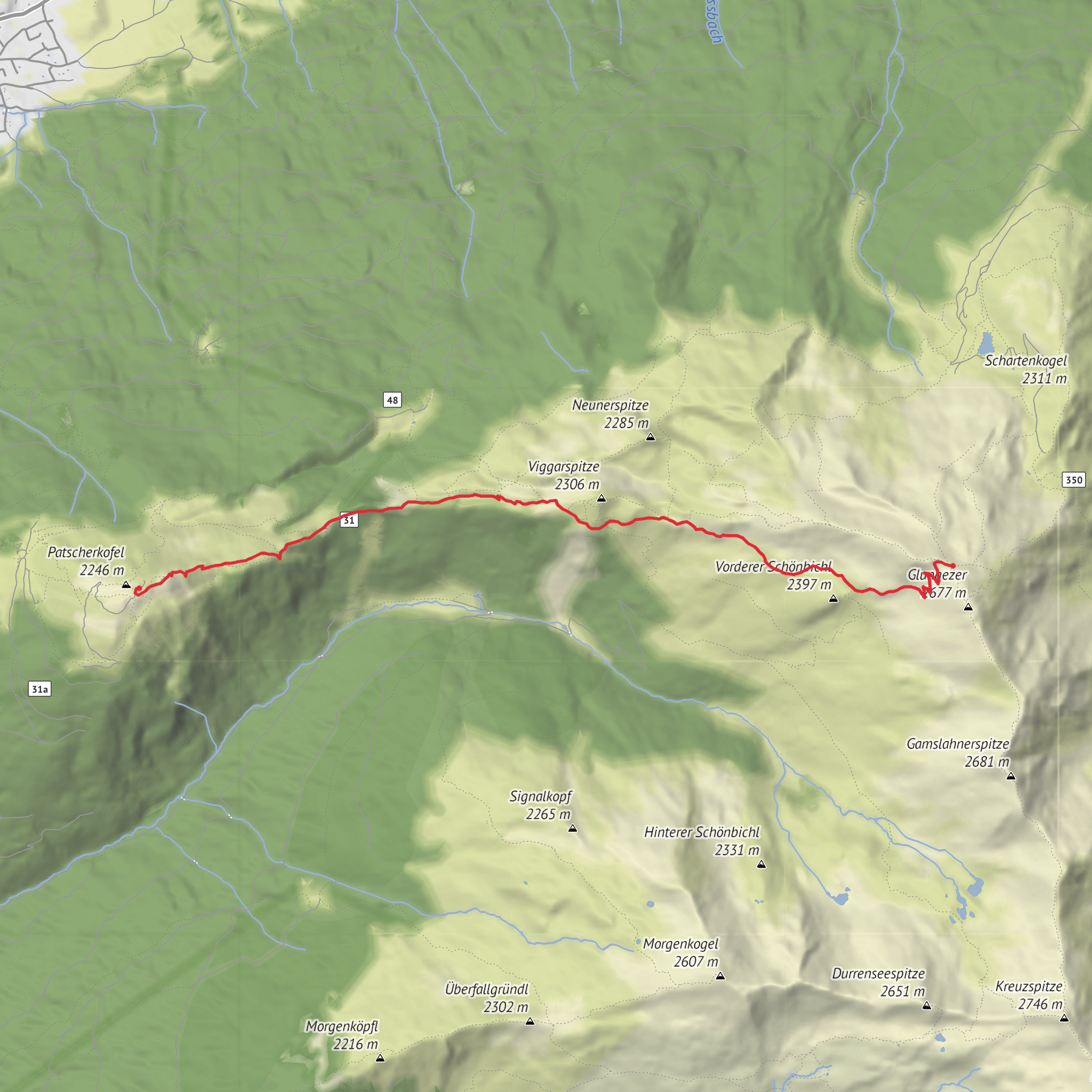 Patscherkofel Zirmberg mobile static map