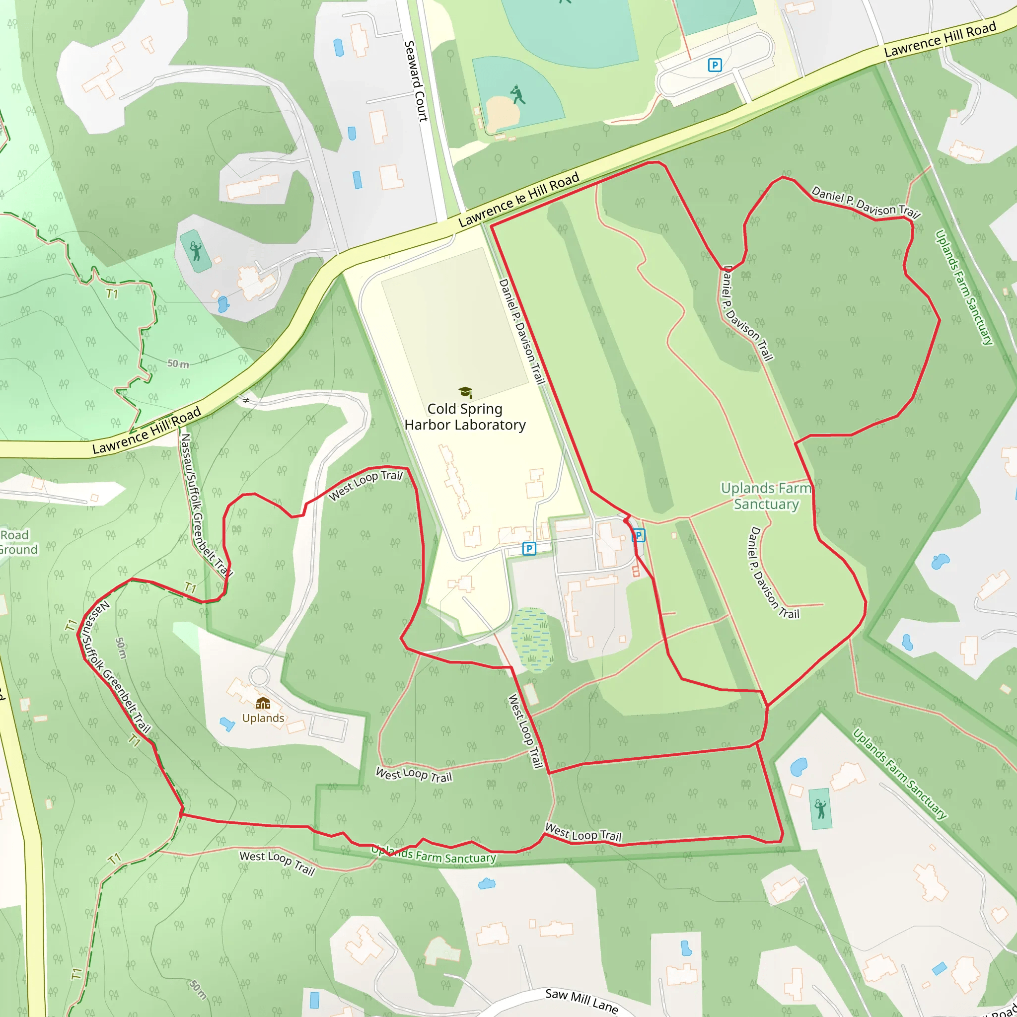 Nassau-Suffolk Greenbelt Loop Trail mobile static map