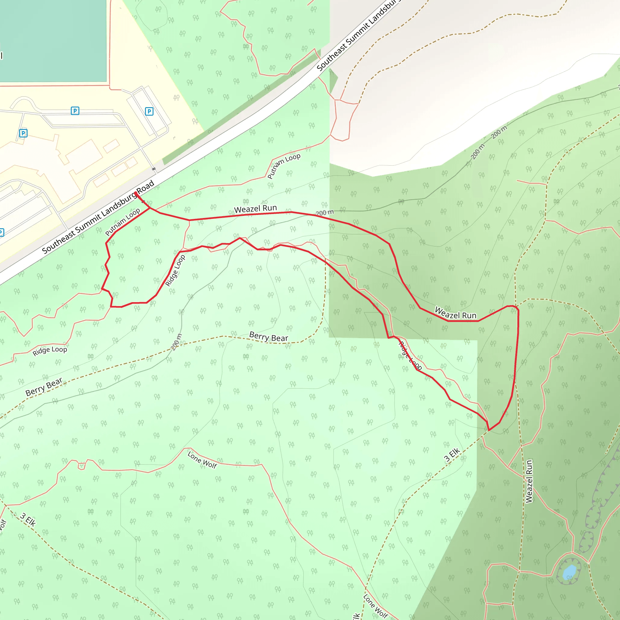 Weazel Run Loop mobile static map
