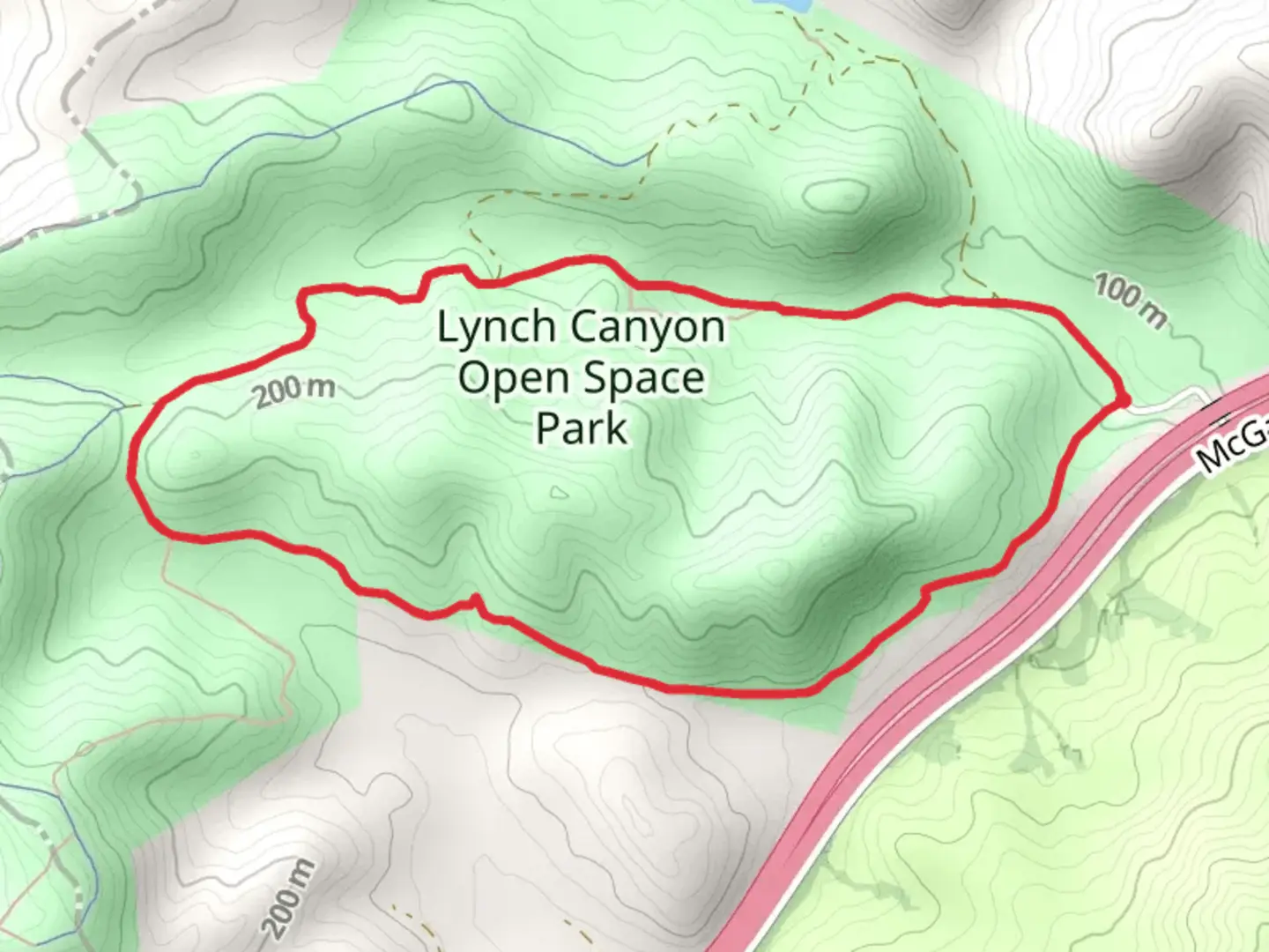 An image depicting the trail Middle Valley and Ken Poerner Loop Trail and its surrounding area.