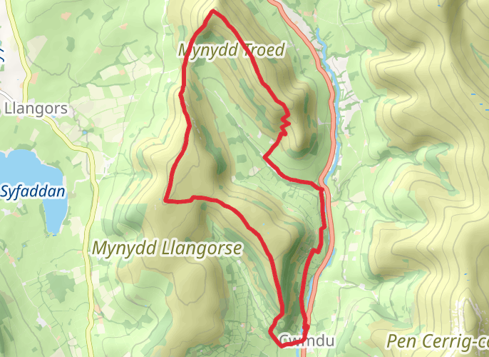 Cwmdu mobile static map