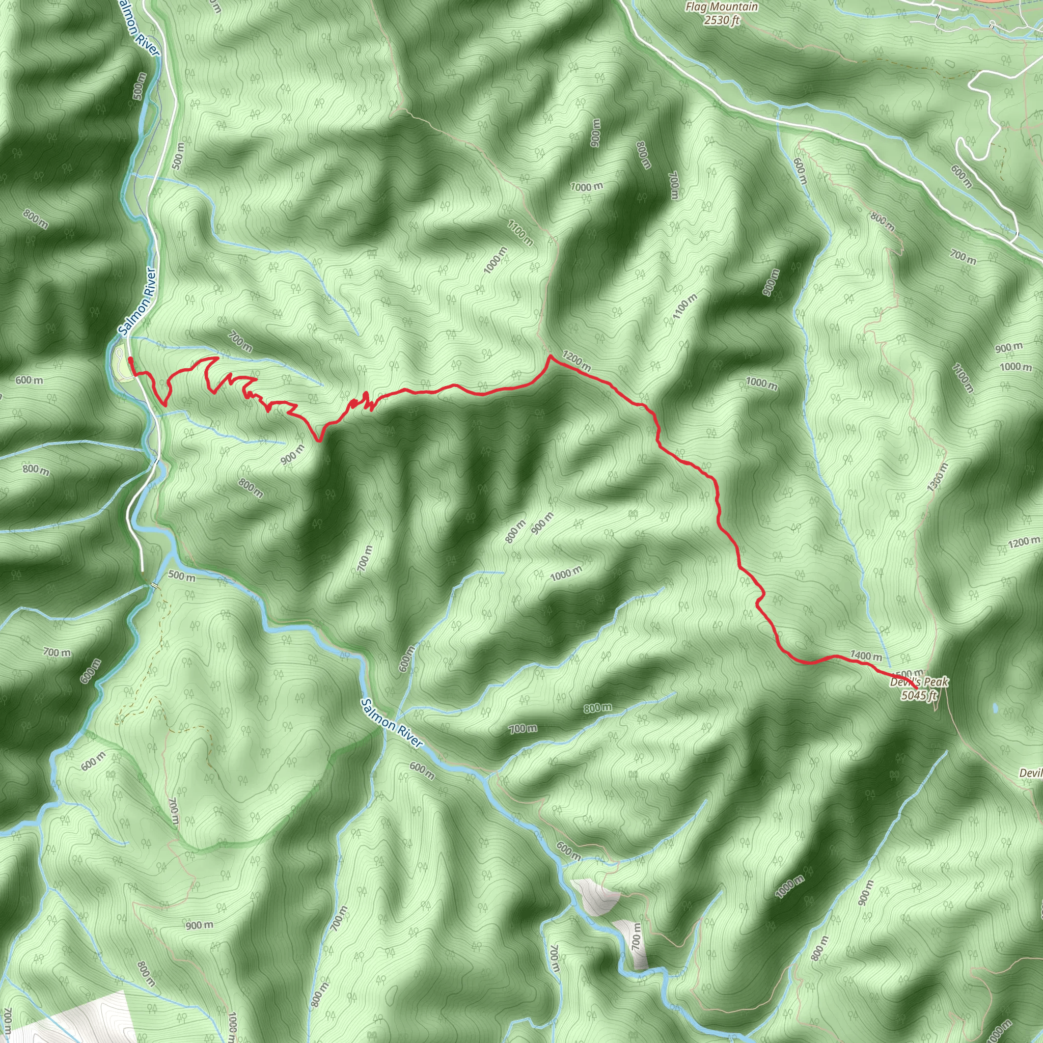 Devil's Peak via Hunchback Trail mobile static map
