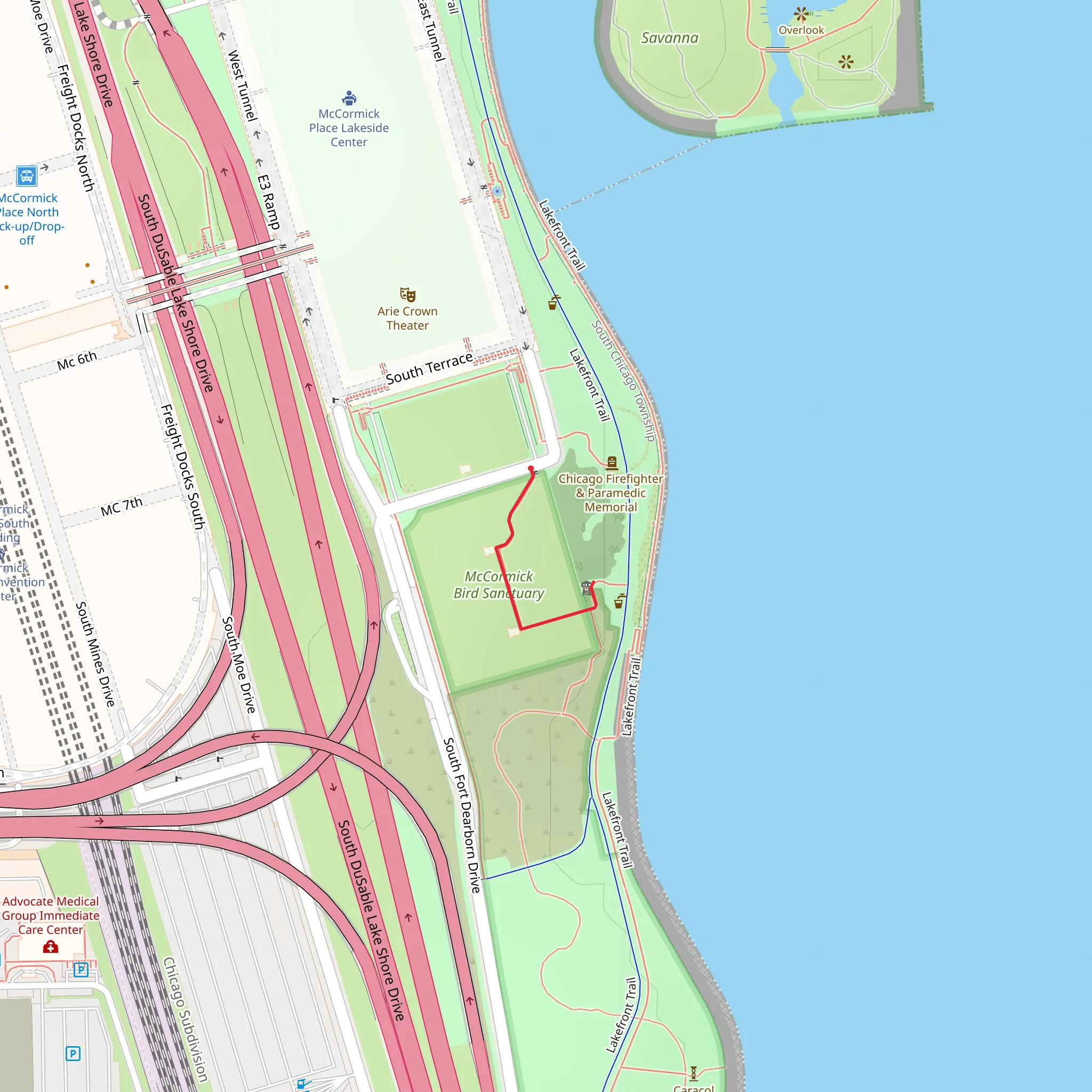 Mccormick Bird Sanctuary mobile static map