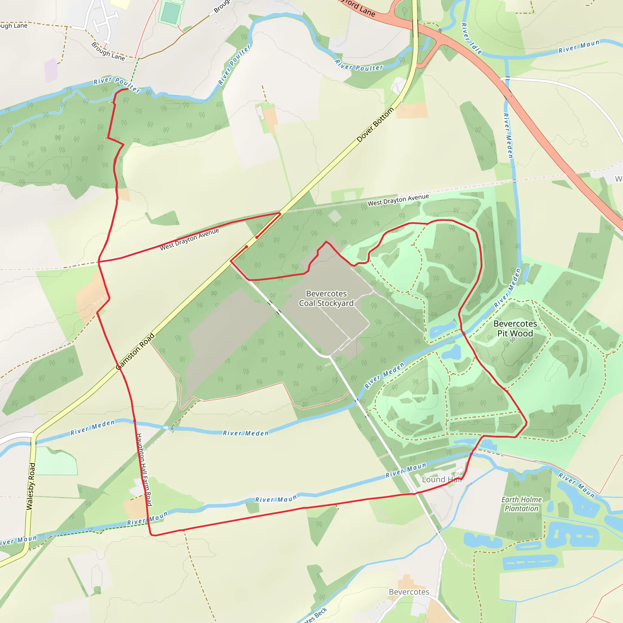 West Drayton Park Loop mobile static map