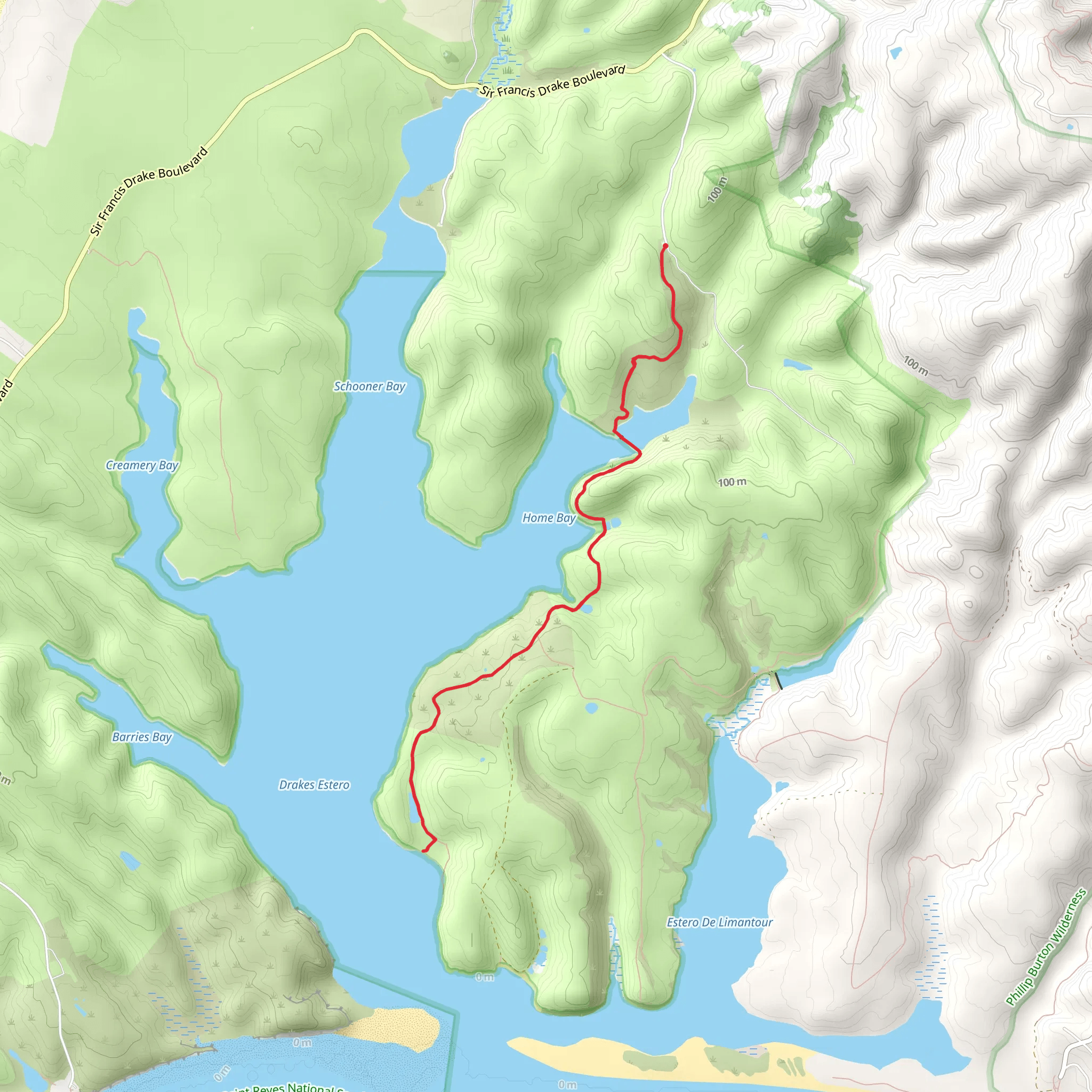 Estero to Sunset Beach Trail mobile static map