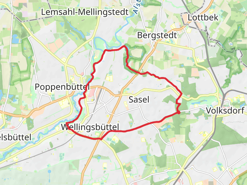Schleusenteich via Alsterwanderweg