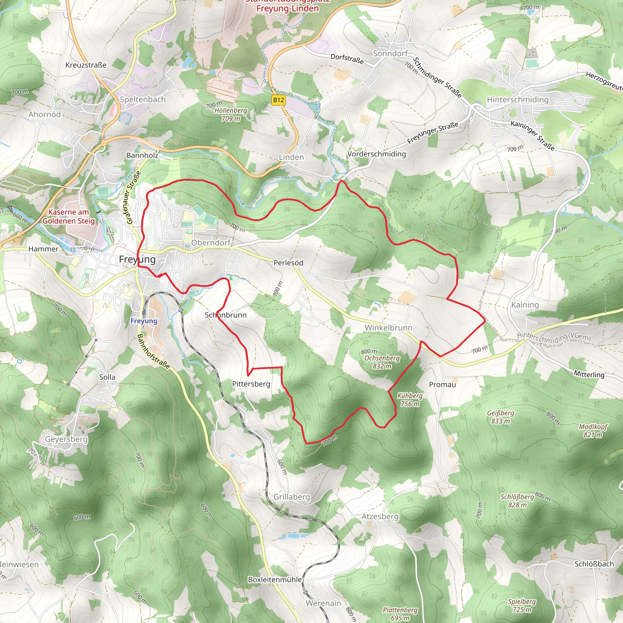 Mittlerer Goldener Steig and Perlesoed - Leitenholz mobile static map