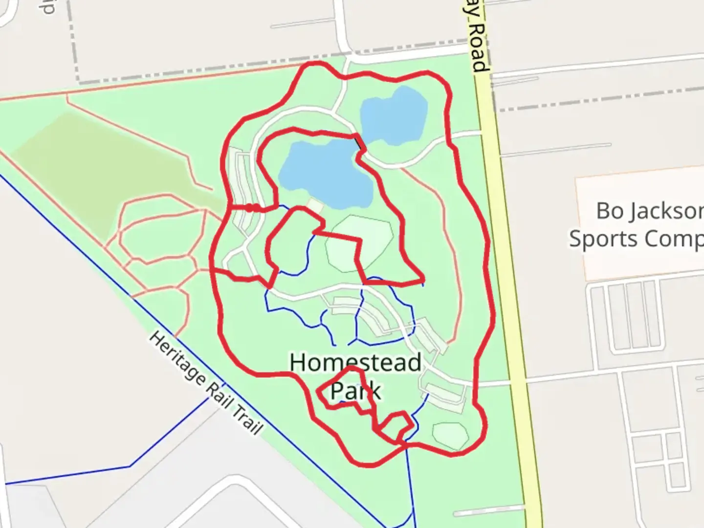 An image depicting the trail Baldwin Road Loop and its surrounding area.