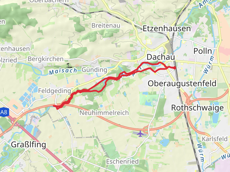 Amper via Wanderweg 1 and 2