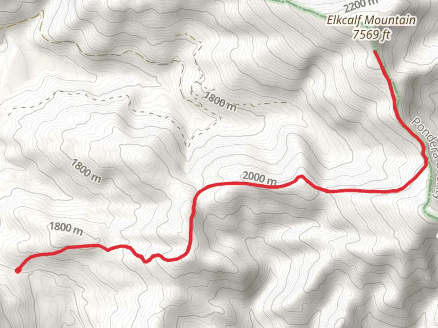 An image depicting the trail Elkcalf Mountain Trail and its surrounding area.
