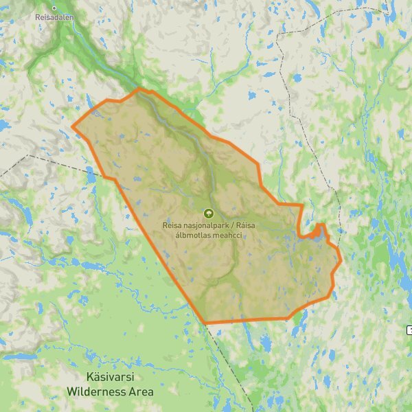 Reisa National Park mobile static map