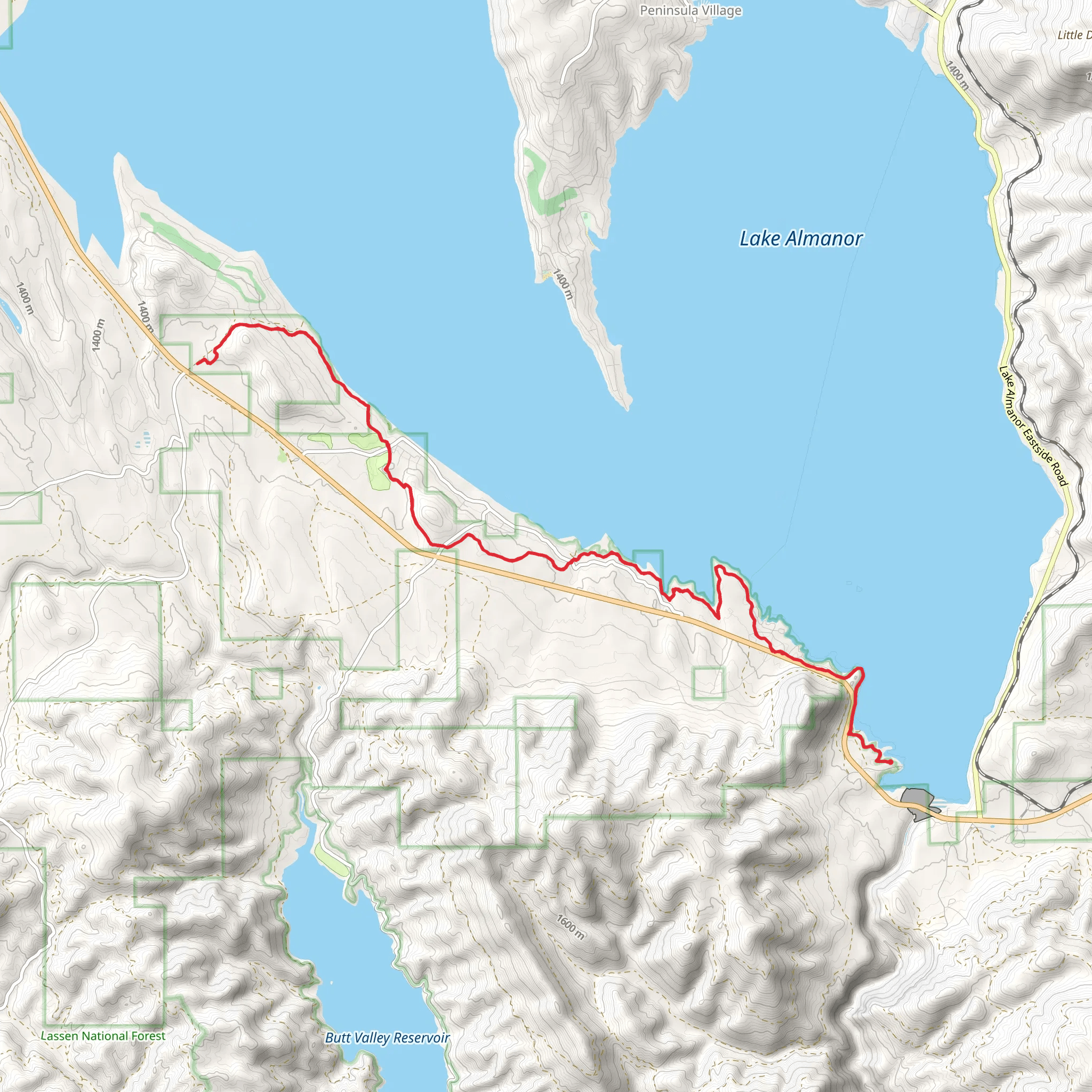 Almanor Recreation Trail mobile static map