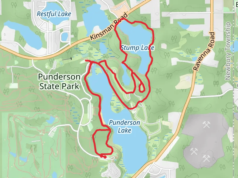 Emerald, Stump and Punderson Lakes Loop