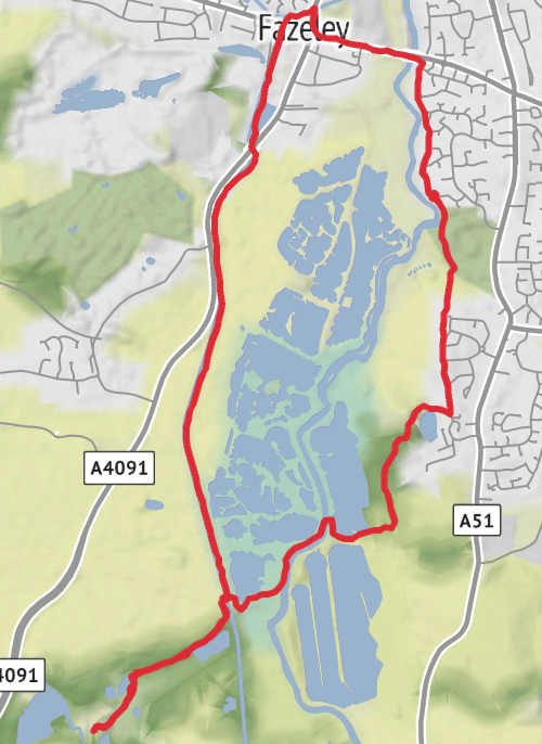 Hike on Dosthill & Middleton loop mobile static map