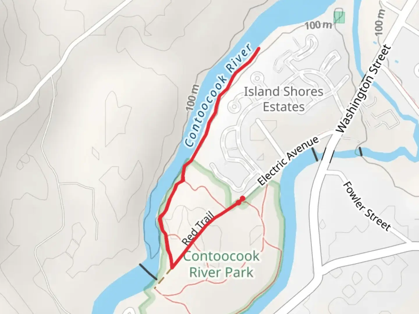 An image depicting the trail Contoocook River Park Trail and its surrounding area.
