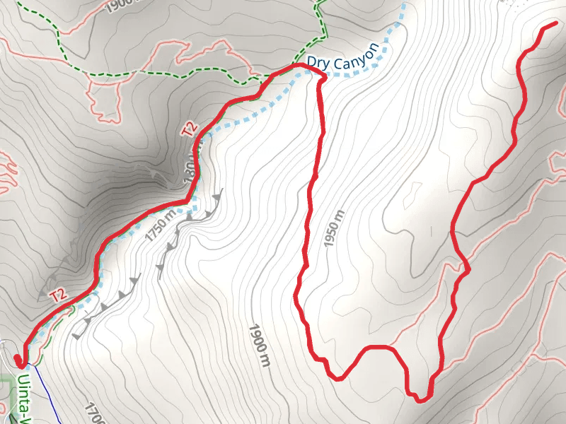 Dry Canyon Trail and Lament Trail