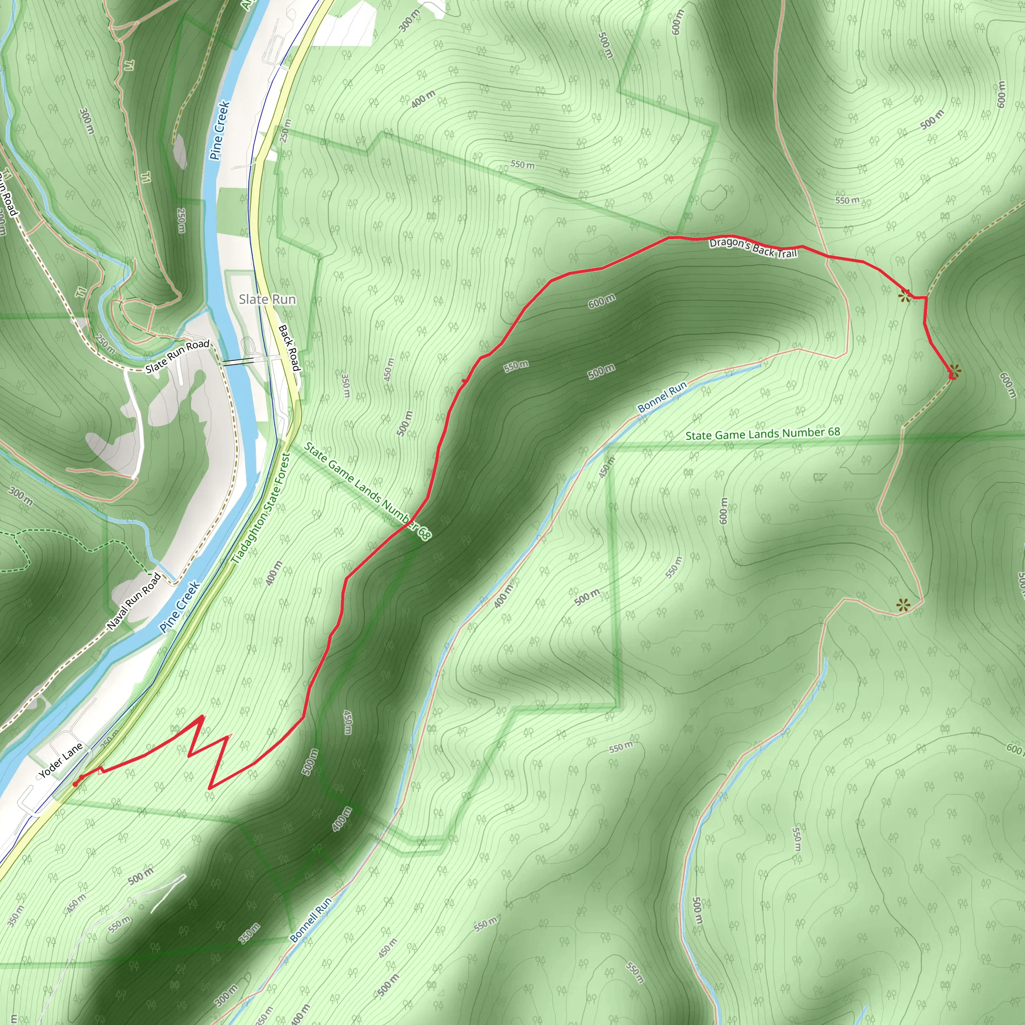 Bonnell Run from Carole Lane mobile static map