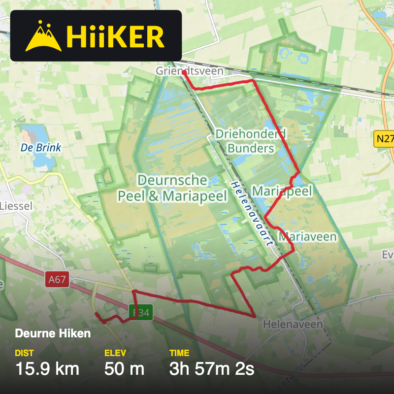 A map preview of the recording Deurne Hiken.