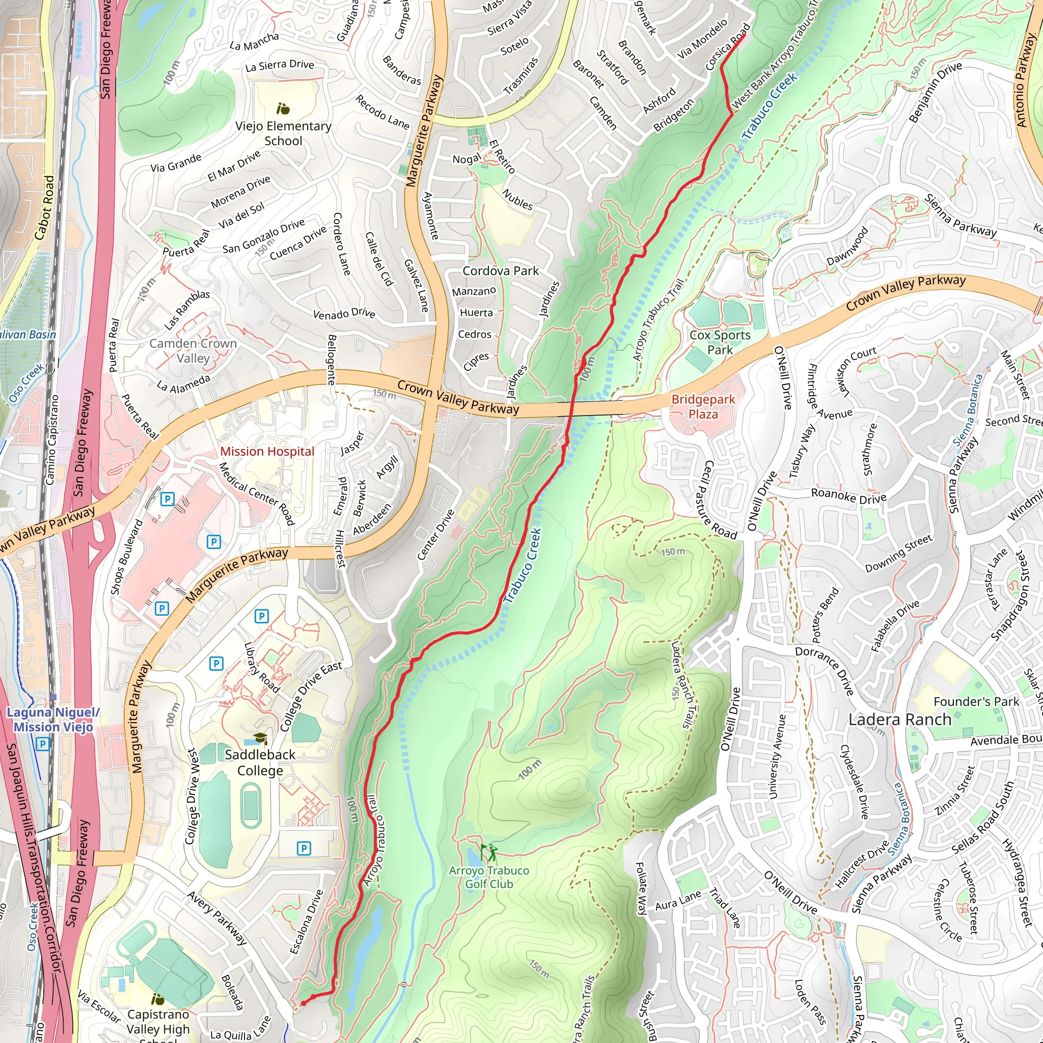 Trabuco Creek mobile static map