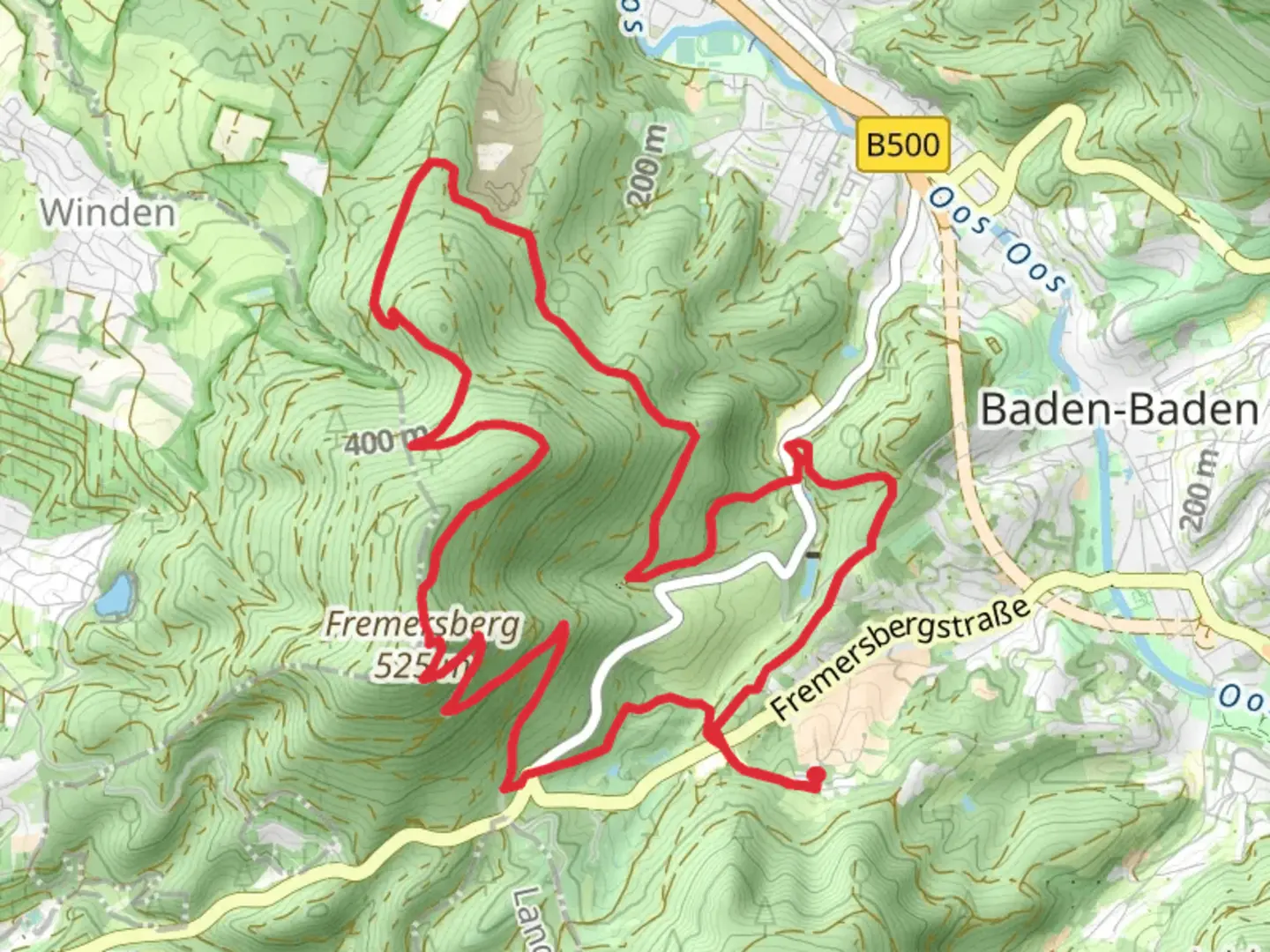An image depicting the trail Unterer Waldsee, Großkopfweg and Ortenauer Weinpfad Loop and its surrounding area.
