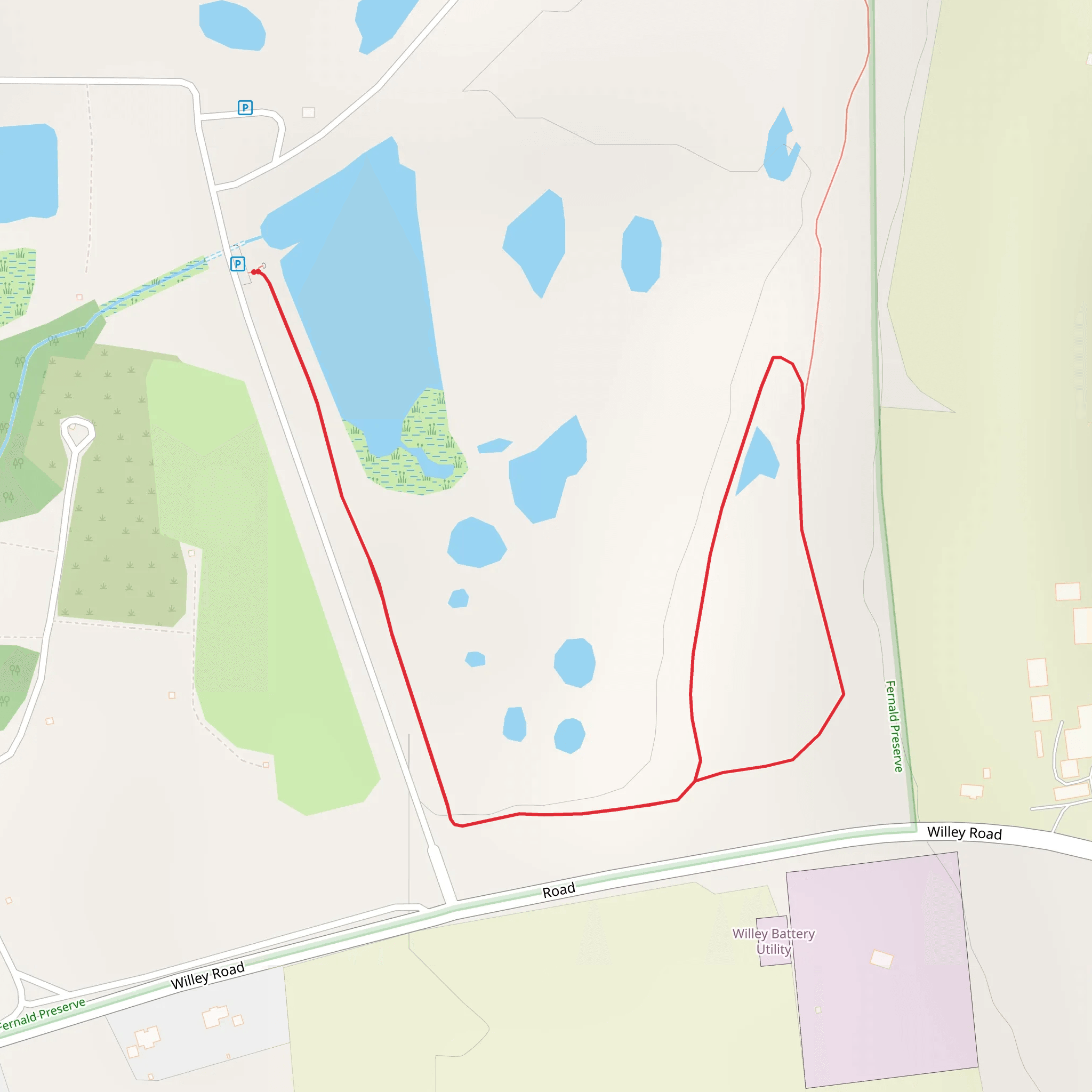 Willey Road Loop mobile static map