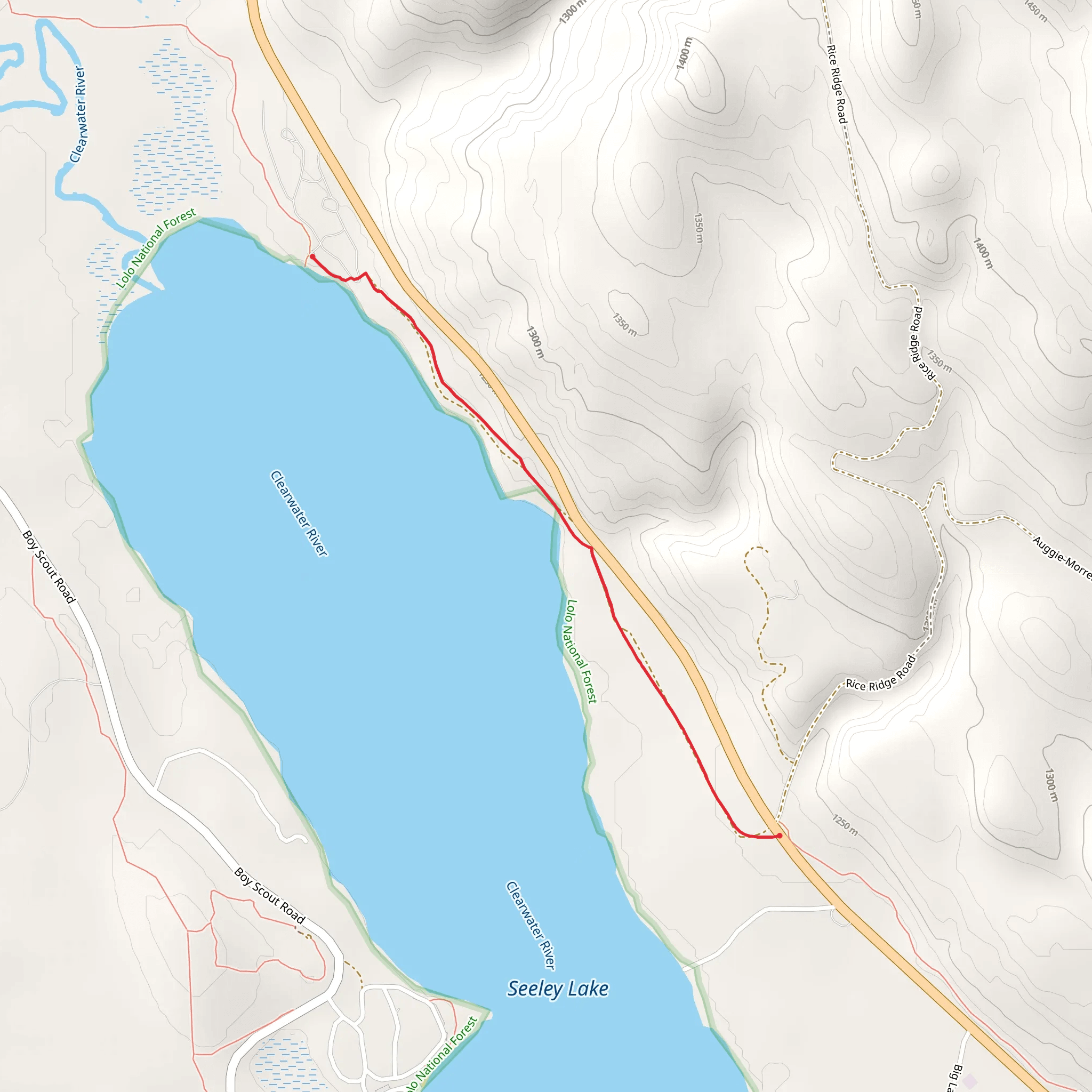 Tamaracks Trail A mobile static map