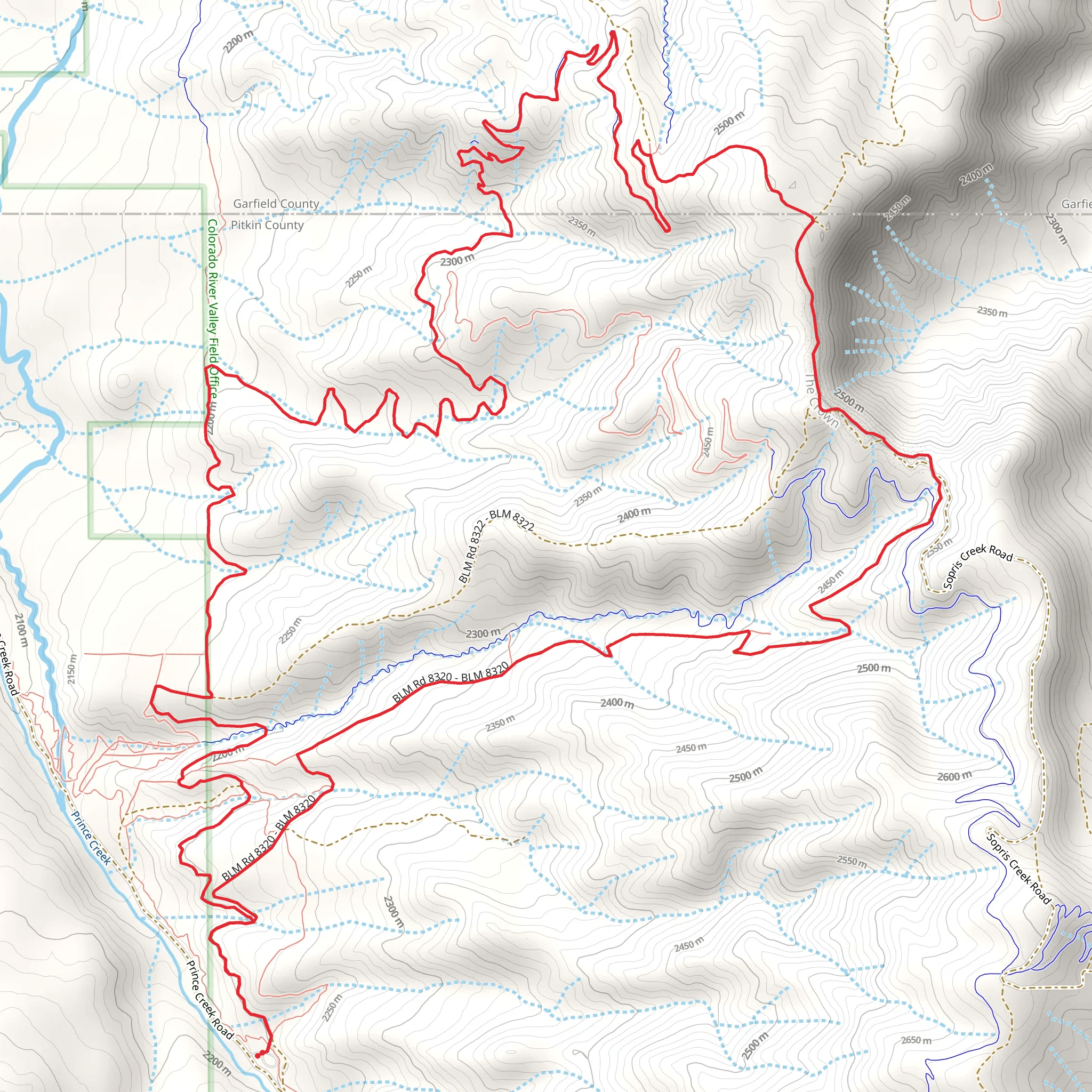 North Porcupine and Innie Loop mobile static map