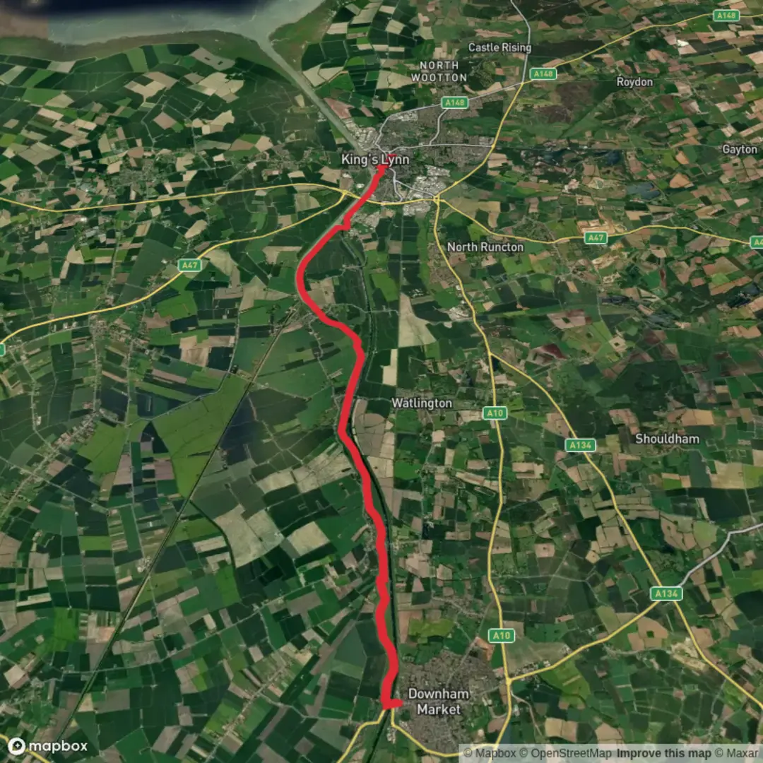 An image depicting the trail Fen Rivers Way - Final Stretch and its surrounding area.