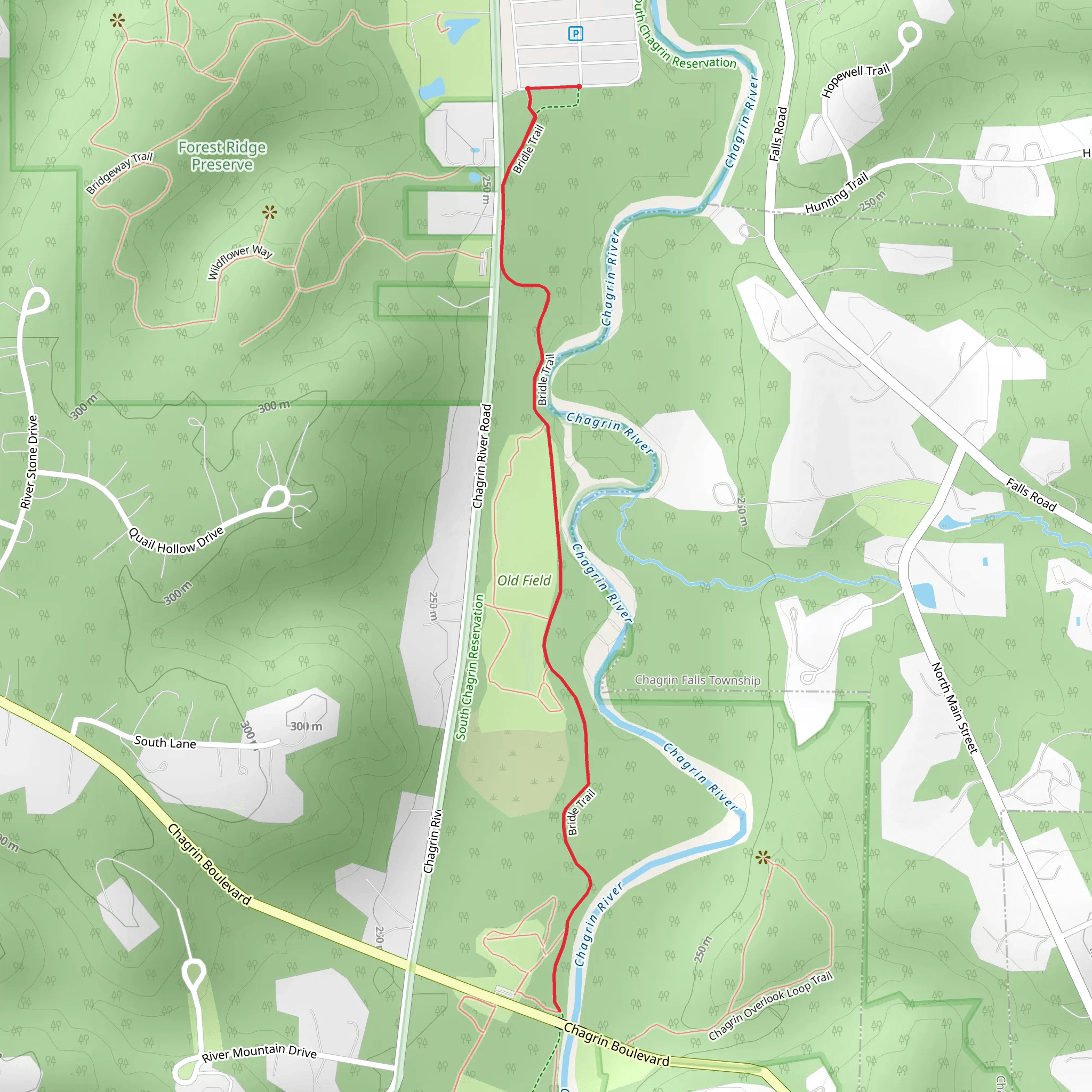 Bridle Trail mobile static map