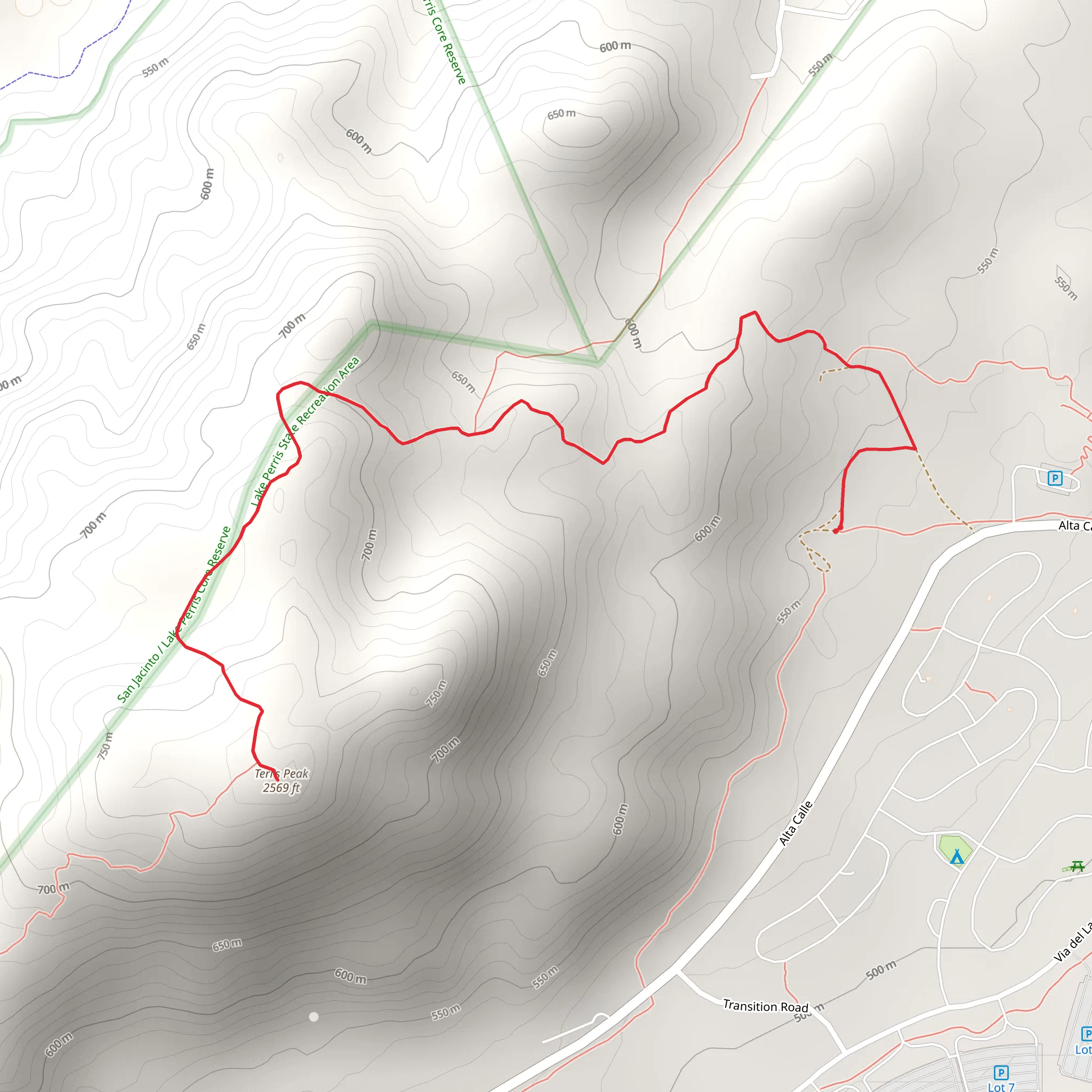 Teri's Peak Out and Back mobile static map