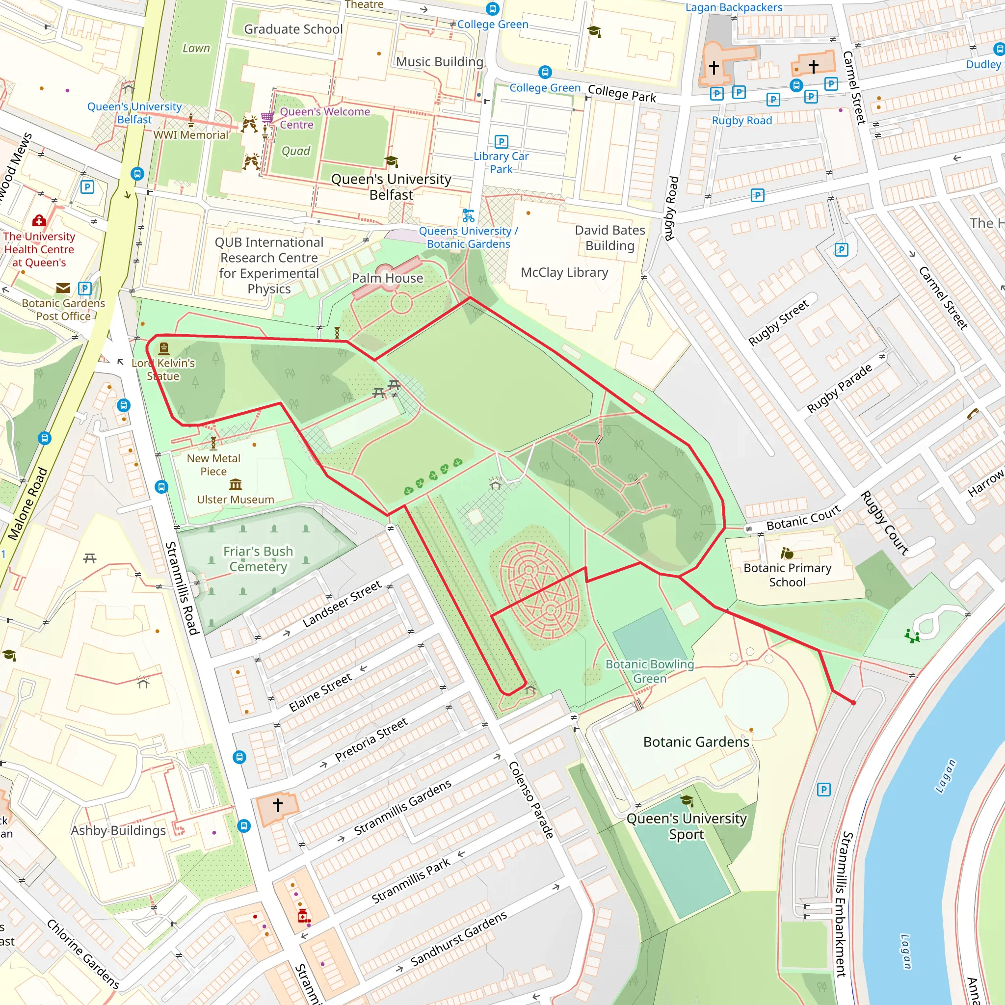 Botanic Gardens mobile static map