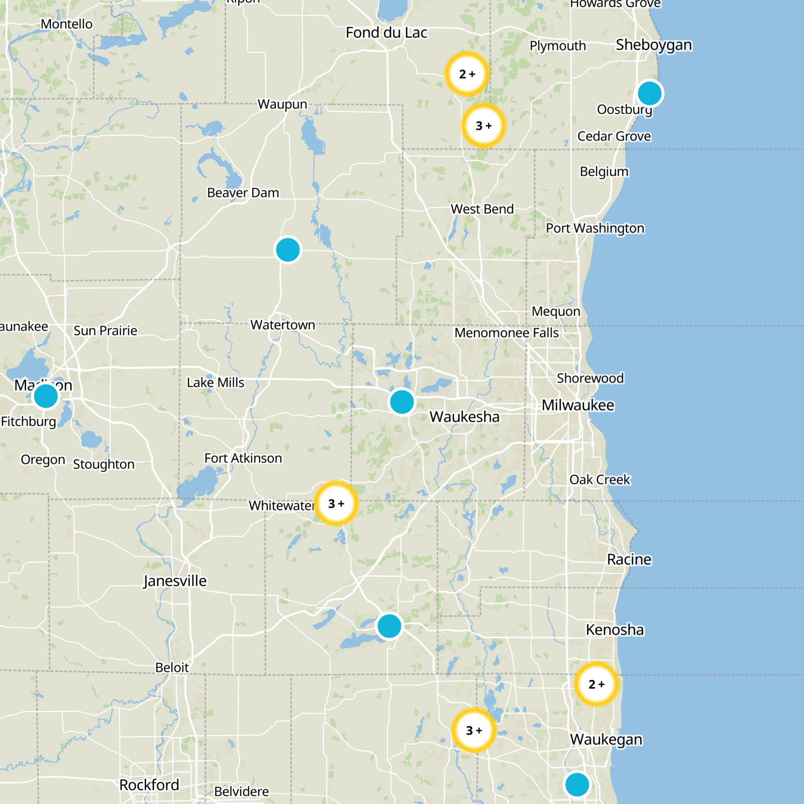Waukesha County Static Map