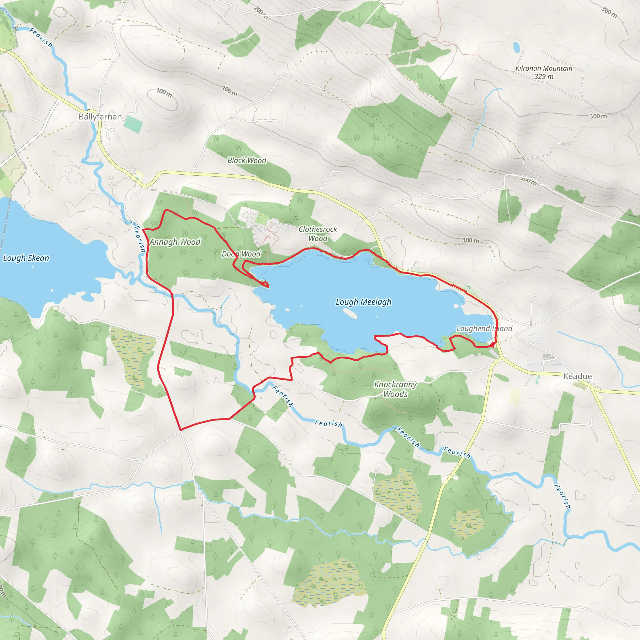 Lough Meelagh Loop mobile static map