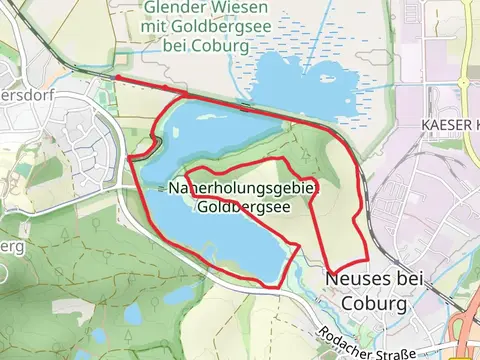 Goldbergsee via Coburger Rundwanderweg and Friedrich-Rueckert Wanderweg