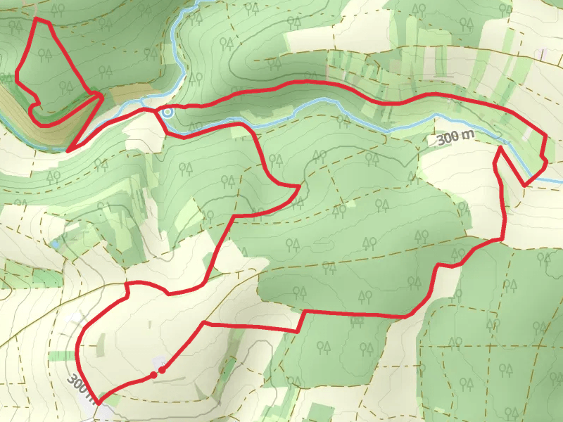 Beilbergsgraben and Gebiets Wanderweg