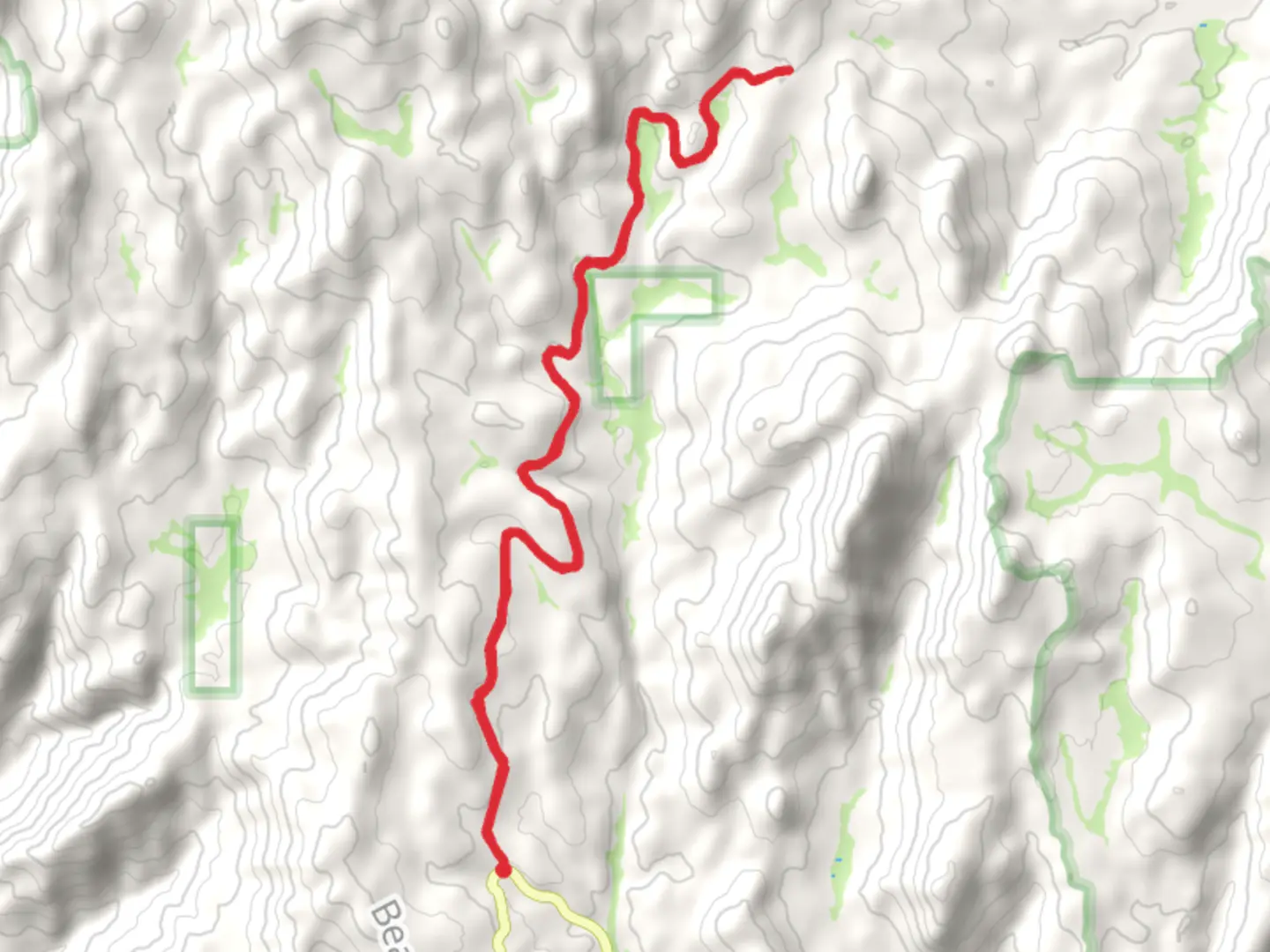 An image depicting the trail Forest Route 21S36 and its surrounding area.