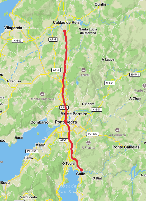 Pontevedra Hiking mobile static map