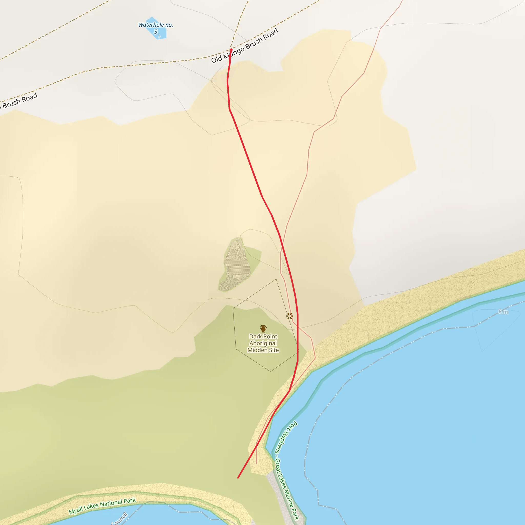 Dark Point Track mobile static map