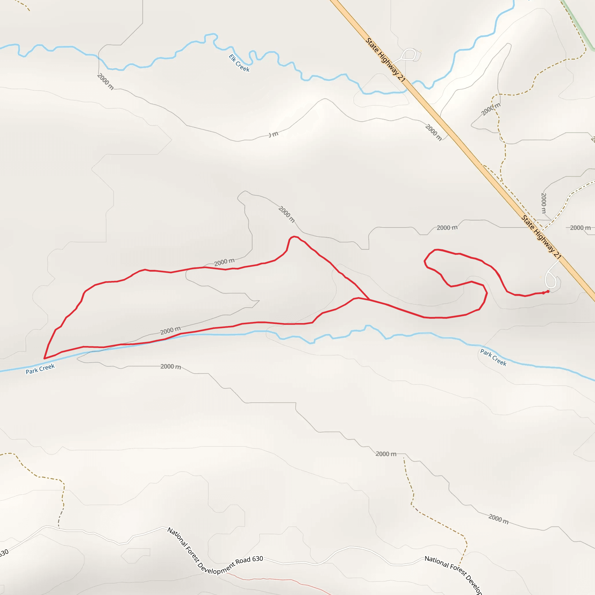 Camas and Shooting Star Loop mobile static map