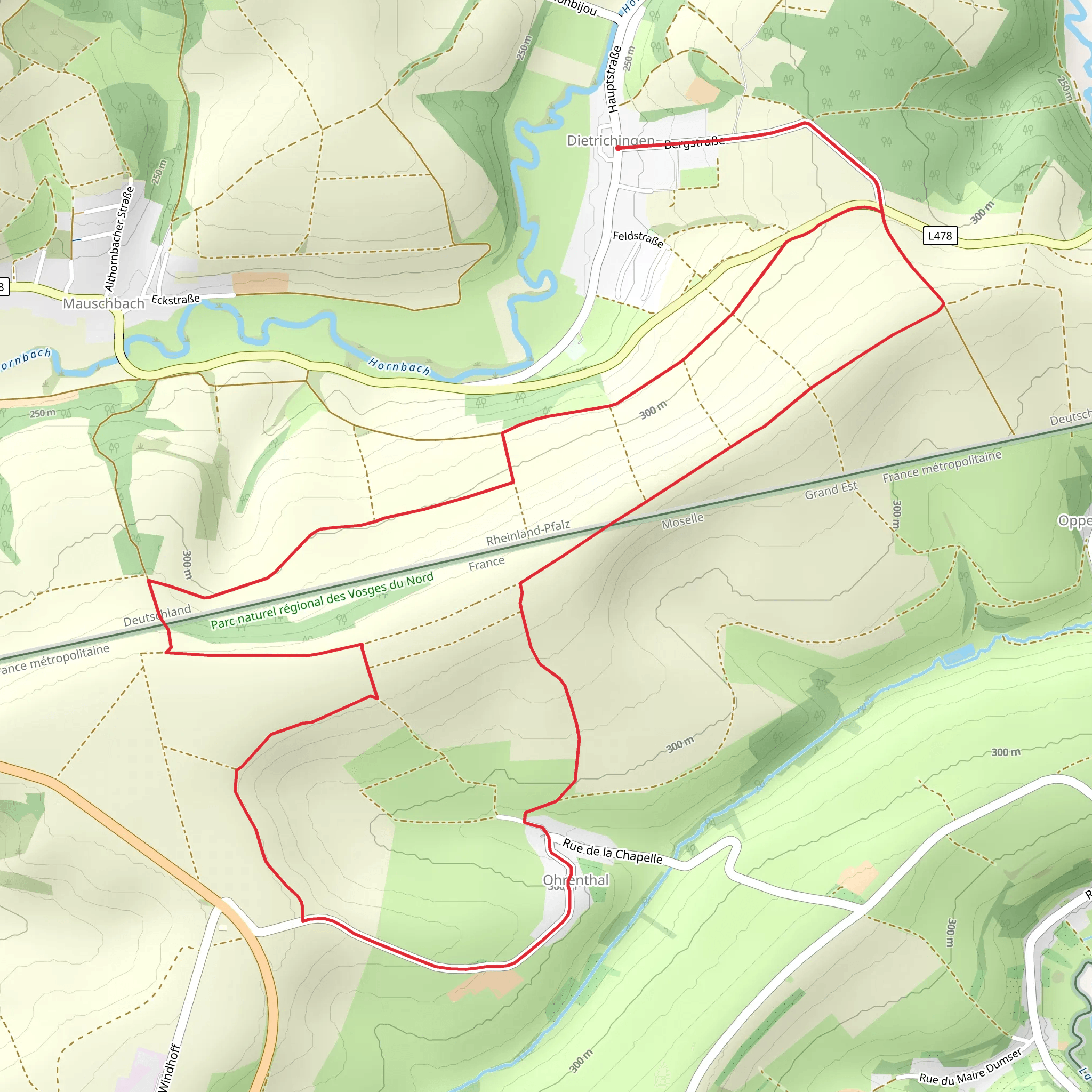 Schulzenbuhl, Ohrenthal and Auf der Hohe Loop mobile static map