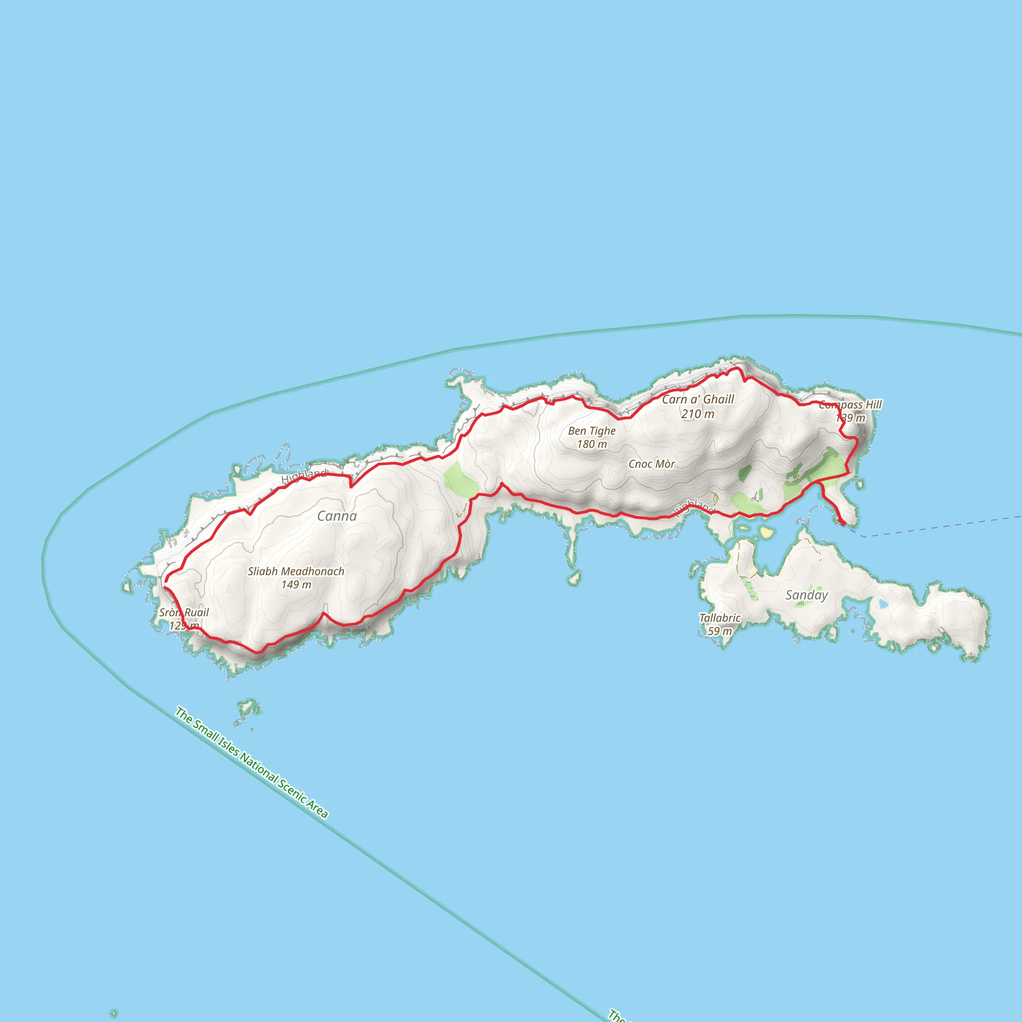 Isle of Canna Loop mobile static map