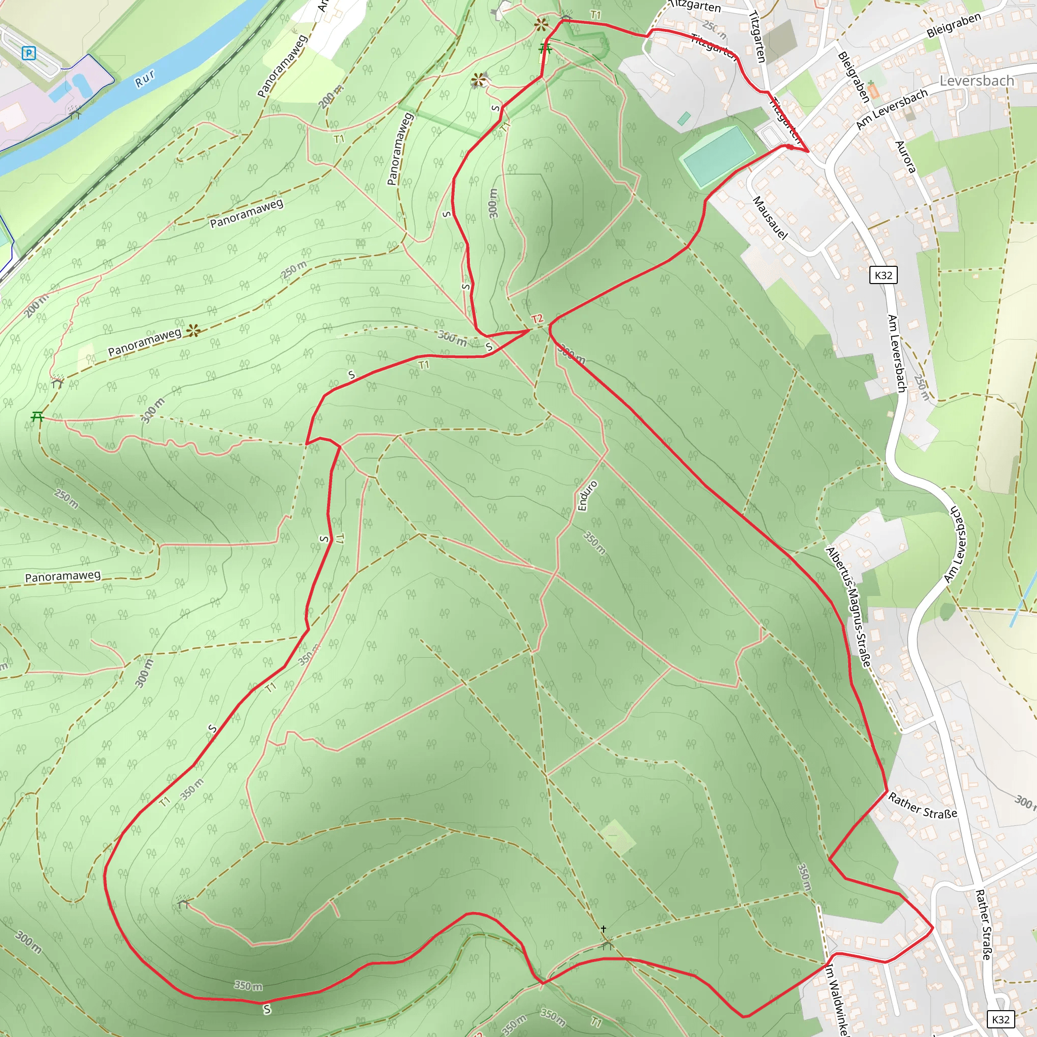 Engelsblick Loop via Kuhkopfsteig mobile static map